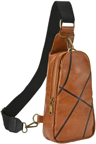 Bolso bandolera para mujer, de piel sintética, para el pecho, pequeño, para senderismo, viajes, bandolera, mochila para mujeres y hombres