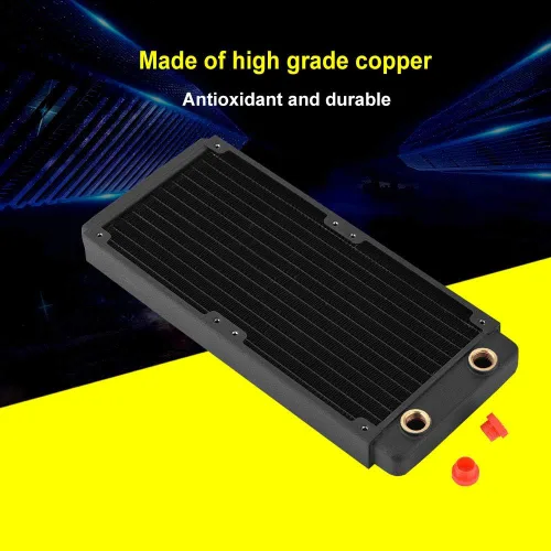 Miniatura 4 de TSRP-BP - Disipador de calor de radiador de cobre, rosca G1/4, intercambiador de calor líquido de refrigeración por agua para computadora