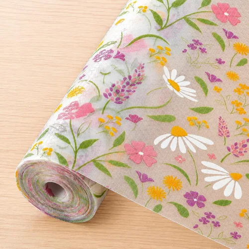 Miniatura 14 de INNOLITES Forro para estante de gabinete de cocina, forro no adhesivo para refrigerador y cajón, EVA impermeable con flores, fácil de limpiar y sin