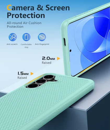 Miniatura 30 de FNTCASE Funda para iPhone 17 Pro: Fundas delgadas translúcidas de color azul claro compatibles con MagSafe, protección completa de la cámara