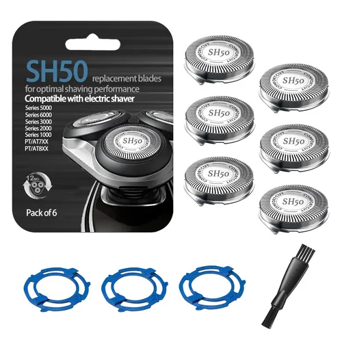 Miniatura 7 de SH71 Cabezales de repuesto para todas las series 7000 6000 y series 5000 angular, malla de doble anillo para afeitado eficiente, se adapta a