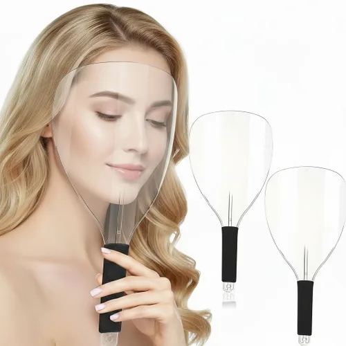 Protector facial para laca para el cabello, paquete de 3 protectores faciales reutilizables para peluquería y maquillaje (transparente)