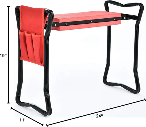 Miniatura 2 de TABOR TOOLS TR2A - Banco de jardín y asiento con bolsa de herramientas y cojín de espuma, asiento de trabajo con opción de banco arrodillado