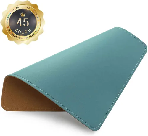 Miniatura 47 de Alfombrilla de mouse de cuero con borde cosido, base de microfibra con antideslizante impermeable, alfombrilla de mouse para computadoras, laptop, 8