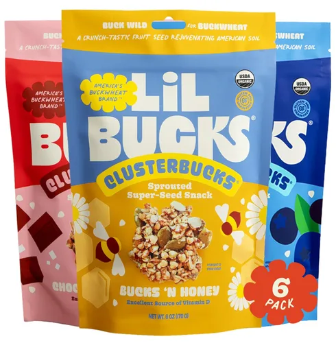 Miniatura 12 de Clusterbucks Superfood Clusters – Granola sin cereales, apta para dieta keto con trigo sarraceno germinado cultivado de forma regenerativa – Snack