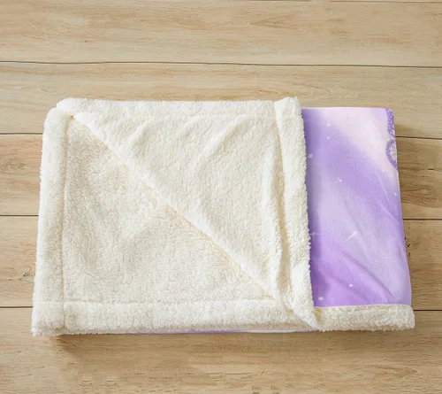 Miniatura 3 de Manfei Manta con corazones de lavanda para niños, manta de cama de mariposa morada para niños, niñas, adolescentes, decoración de habitación, manta
