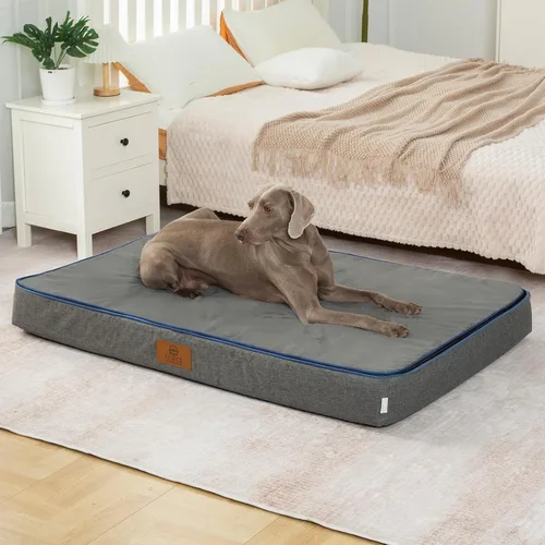 Miniatura 24 de LIORCE Cama grande para perros de espuma viscoelástica, camas ortopédicas de 4 pulgadas de grosor para perros grandes, cama impermeable para perros