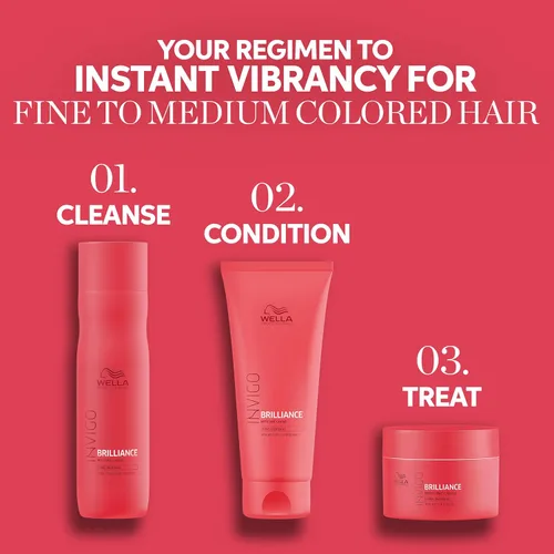 Miniatura 9 de Wella Professionals Invigo Brilliance - Máscara capilar para cabello de color fino/normal, tratamiento acondicionador, máscara de vibración