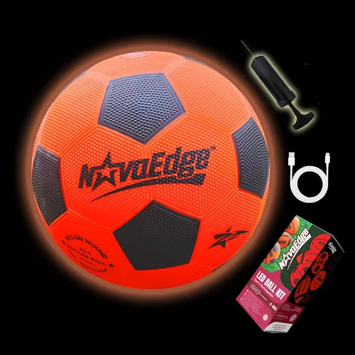 Miniatura 2 de Balón de fútbol que brilla en la oscuridad Balón LED recargable USB-C que se ilumina Tamaño oficial 5 para niños y adultos Regalo para niños