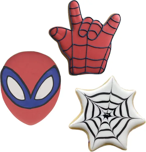 Miniatura 4 de Ann Clark - Juego de superhéroes de 3 piezas (máscara facial, mano, tela de araña) fabricado en los Estados Unidos