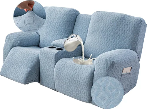 Miniatura 50 de Gennia Funda Impermeable para Sofá Reclinable, Fundas Elásticas para Sofá Reclinable con Bolsillos, Fundas Lavables para Sillón Reclinable Lazy Boy