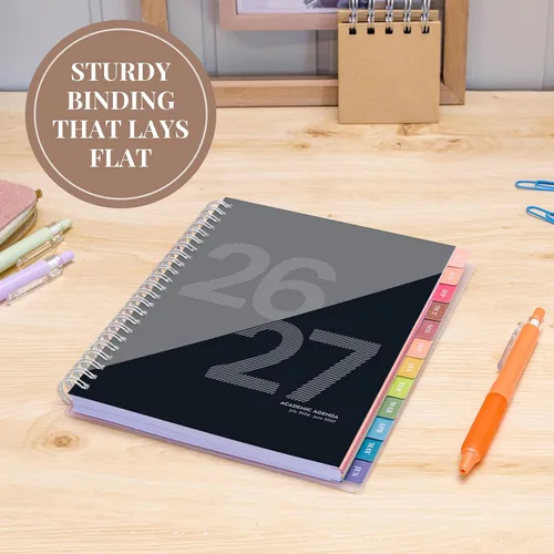 Miniatura 9 de Rileys Agenda Académica 2026-2027, agenda diaria, semanal y mensual, julio de 2026 a junio de 2027, páginas de notas para estudiantes