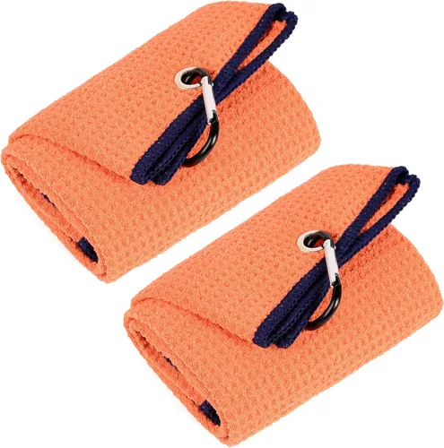 Miniatura 41 de Mile High Life Premium Waffle-Weave Golf Towel 16" X 24" Extra Absorbent & Quick-Dry Ultra-Soft Microfiber Carabiner Clip Multi