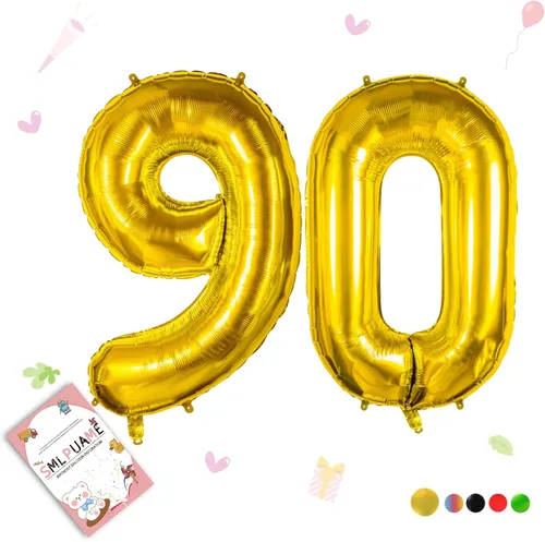 Miniatura 159 de Globos de números de 40 pulgadas del 0 al 9 dorados grandes del número 0, globos digitales para suministros de decoración de celebración de fiesta