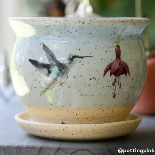 Miniatura 2 de Calcomanías de cerámica - Overglaze - Calcomanía esmaltada - Colibrí