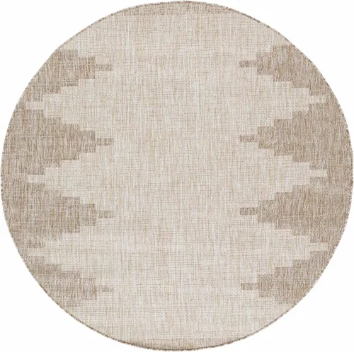 Miniatura 23 de Hauteloom Eris - Alfombra para exteriores, alfombra de patio para porche, exterior, alfombra impermeable, geométrica, marrón, crema, beige, 2 x 2