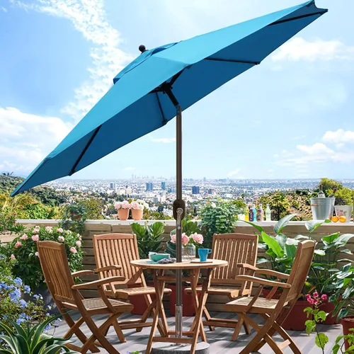 Miniatura 7 de Blissun - Sombrilla de aluminio para patio al aire libre de 9 pies, sombrilla de mesa para exteriores, sombrilla de jardín, sombrilla de mercado