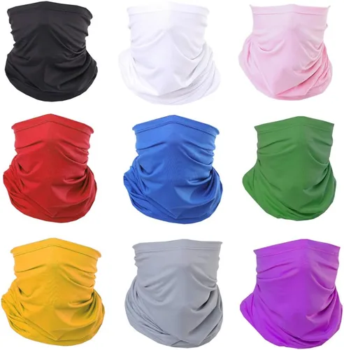 9 cubrebocas tipo bandana sin costuras para el polvo, diadema multifuncional para hombres y mujeres, ciclismo, correr