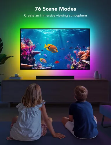 Miniatura 3 de Govee Tira de retroiluminación LED para TV, retroiluminación LED inteligente RGBIC para televisores de 40 a 50 pulgadas, sincronización de música