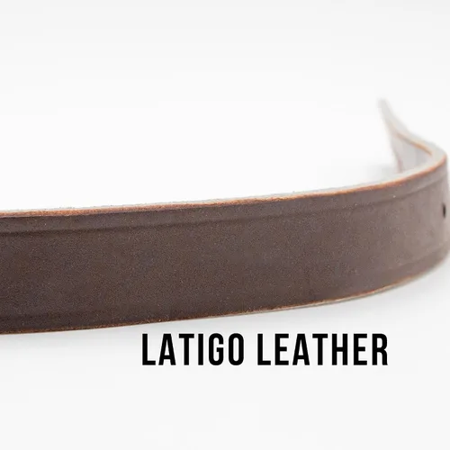 Miniatura 5 de Leerburg 's Amish Soft Latigo - Cuello de cuero de 1 pulgada de ancho (tamaños para cuellos de 15 a 21 pulgadas) con herrajes de acero inoxidable