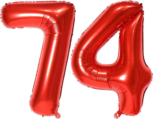 Miniatura 17 de Globo de helio rojo del número 10 de 40 pulgadas, autosellado para decoración de fiesta de cumpleaños y decoración de fiesta de aniversario (rojo 10)
