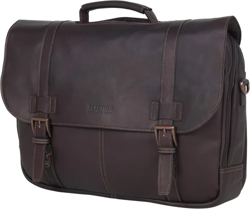 Miniatura 9 de Kenneth Cole REACTION Show Business - Bolsa de mensajero de cuero colombiano para portátil de negocios de 16 pulgadas
