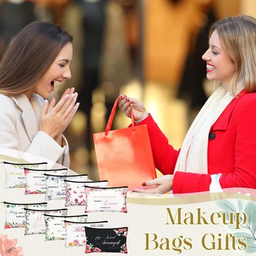 Miniatura 6 de Jetec 30 piezas Regalo cristiano para mujeres, regalos religiosos para madres, bolsas de cosméticos para el Día de la Madre, estuches de lápices
