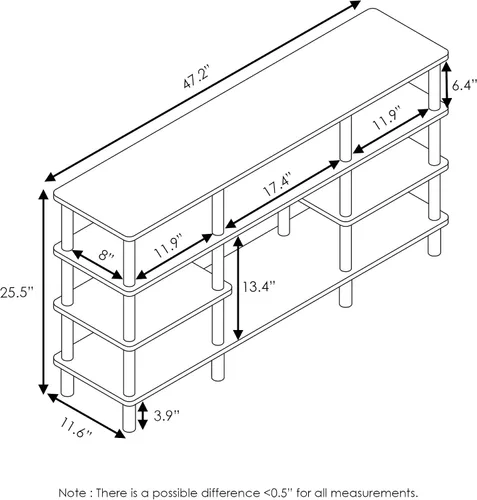 Miniatura 60 de Furinno 11191BK THE Centro de Entretenimiento Soporte para TV, Negro