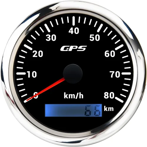 Miniatura 26 de ELING Velocímetro GPS de 3.346 in 0-200 MPH Kit de medidor de velocidad para coche, camión, motocicleta con 7 retroiluminaciones 12 V 24 V