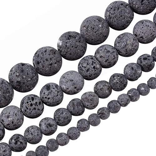 Miniatura 7 de OLYCRAFT 488 cuentas de roca volcánica de 0.236 pulgadas – 8 colores Chakra Energy Lava piedras preciosas redondas sueltas para hacer joyas