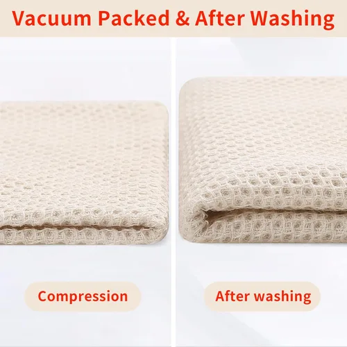 Miniatura 134 de Homaxy Trapos de cocina de 100% algodón, tejido de punto gofre, ultrasuaves, absorbentes y de secado rápido, 12 x 12 pulgadas, paquete de 6, blanco