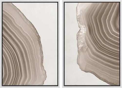 Miniatura 62 de IDEA4WALL Lienzo enmarcado para pared, juego de arte Bauhaus dorado de mediados de siglo, patrón de cuadrícula moderna, ilustraciones con formas