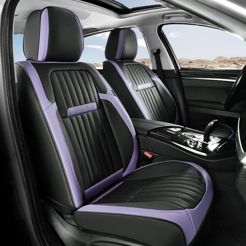 Miniatura 16 de Coverado Fundas de Asiento Delantero para Automóvil, 2 Piezas Fundas de Asiento de Cuero para Automóviles, Protector de Asiento de Automóvil Solo
