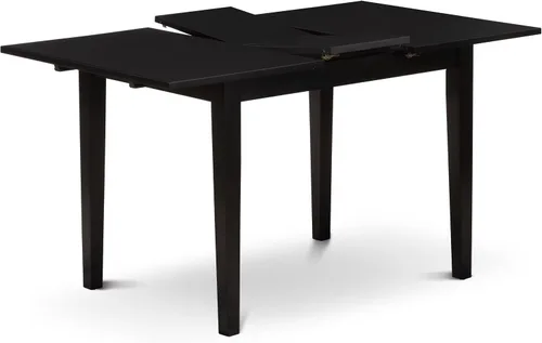 Miniatura 6 de East West Furniture NOAB5-BLK-06 - Juego de comedor de 5 piezas que incluye una mesa de comedor rectangular con hoja de mariposa y 4 sillas Parson