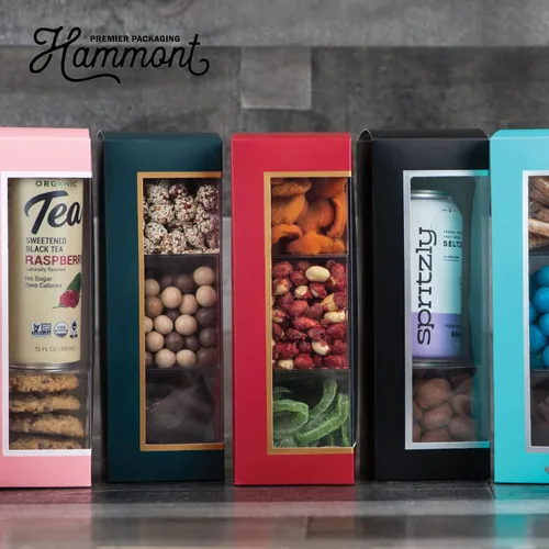 Miniatura 6 de Hammont Cajas de galletas para regalo, paquete de 6 cajas pequeñas para panadería, cajas decorativas de pastelería con ventana, recuerdos de fiesta