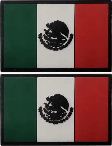 Apliques de goma del PVC de la moral de la bandera de México, insignias del emblema de la bandera mexicana