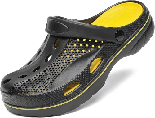 VZQ Zuecos con soporte de arco para mujeres y hombres, zapatos de jardín para exteriores, sandalias de playa con fascitis plantar, plantillas