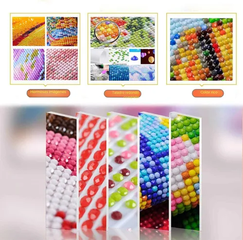 Miniatura 6 de Acelii Paquete de 6 kits de pintura de diamantes de dibujos animados 5D para niños principiantes, lindos animales, kit de arte de diamantes