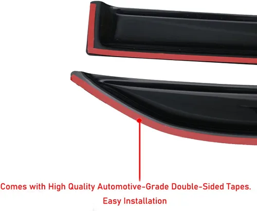 Miniatura 7 de Lightronic Visera de ventana de ventilación automática de montaje exterior extraduradera, se adapta a Jeep Patriot 2007-2017, protección UV