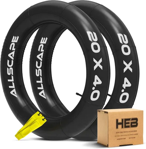 HEB - Tubo de bicicleta de servicio pesado para neumáticos Ebike - Tubo interior resistente a pinchazos para neumático de bicicleta de 20 x 4 / 26 x
