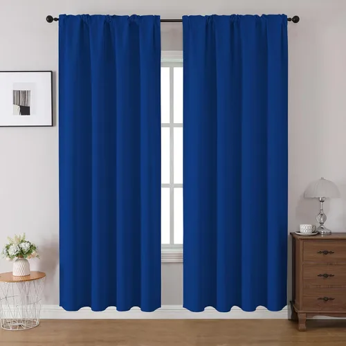 Miniatura 47 de CUCRAF Cortinas opacas de 45 pulgadas de largo, juego de 2 paneles para dormitorio, bolsillo para cortinero, cortinas de oscurecimiento