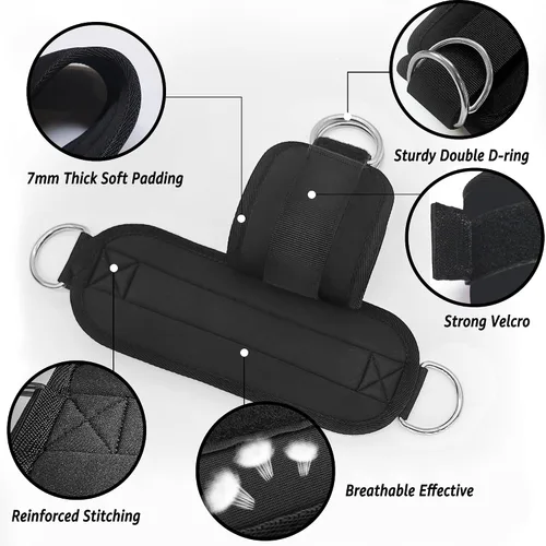 Miniatura 3 de Correas de Tobillo de Fitness para Máquina de Cable, Kickbacks Ejercicios de Glúteos, Ejercicios de Parte Inferior del Cuerpo, Correas Ajustables
