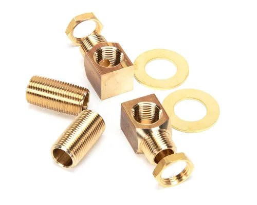 Miniatura 2 de T&S Brass B-0230-K Kit de Instalación para Grifos Estilo B-0230. Dos codos cortos, pezones, tuercas de seguridad y arandelas que proporcionan