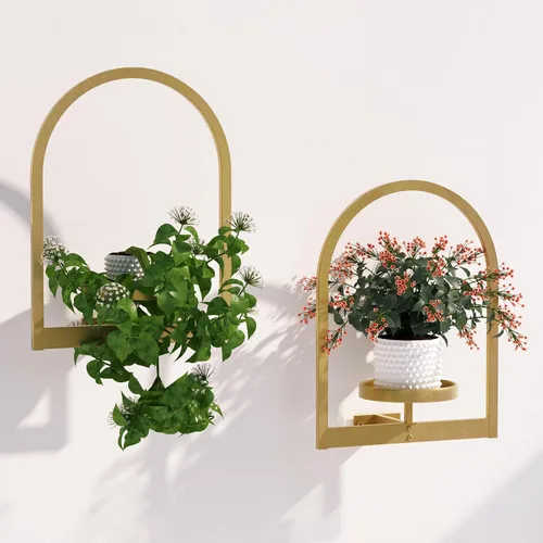Miniatura 12 de Flenpptly Soporte para plantas de pared, maceta de pared para plantas de interior, estantes de ventana para múltiples plantas en interiores