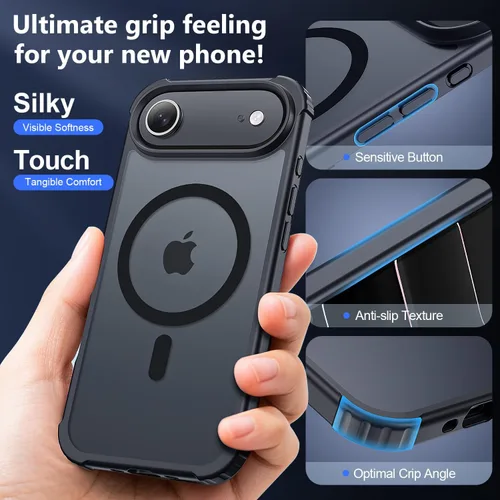 Miniatura 3 de Funda para iPhone Air [compatible con MagSafe] [2 protectores de pantalla] [prueba de caídas de grado militar] Funda magnética resistente