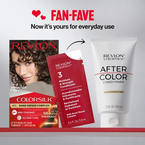 Miniatura 7 de Revlon ColorSilk con complejo de reparación de enlaces, color de cabello permanente negro, 100% cobertura de canas, tinte para cabello sin amoníaco