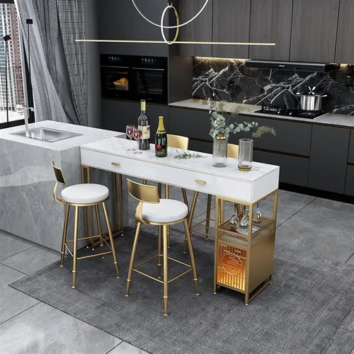 Miniatura 2 de Mesa de bar, mesa de consola, apartamento pequeño, hogar, barra de pared moderna, porche, sala de estar, armario de almacenamiento, mesa de comedor