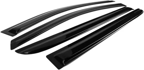 Miniatura 3 de Visera de ventana compatible con Honda Odyssey 2005-2007, cubierta protectora de sol y lluvia de acrílico negro estilo delgado de IKON MOTORSPORTS