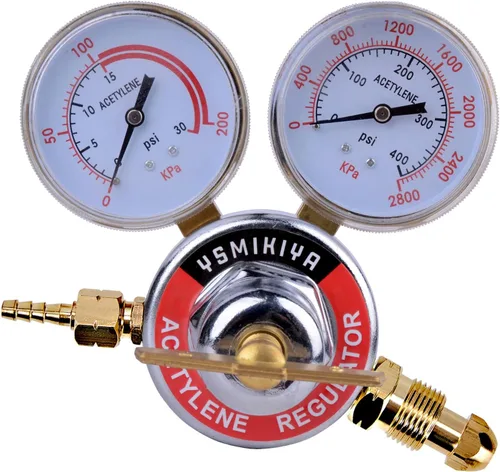 Regulador de acetileno Soldador de gas de soldadura Medidor de gas de soldadura de acetileno para equipos de corte de antorcha CGA 510