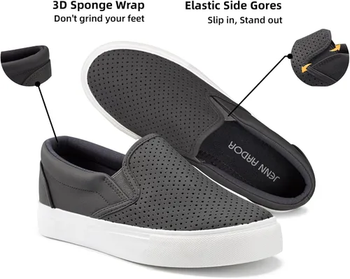 Miniatura 3 de JENN ARDOR - Tenis de cómodos, sin cordones, planos, estilo casual, para caminar, para mujer
